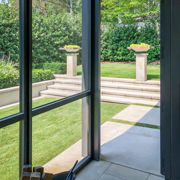 Screened Porch Door To Yard - Classically Modern