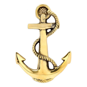 Solid Brass Fouled Anchor Doorknocker