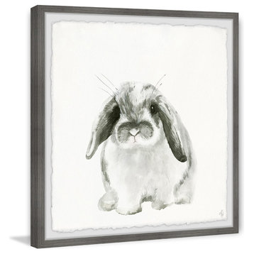 "Plump Bunny" Framed Painting Print, 24"x24"