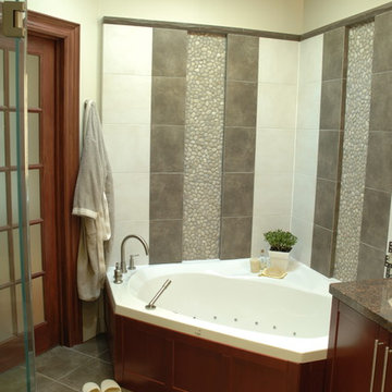 Peaceful, Zen-Inspired Ensuite Bathroom in an Etobicoke Home
