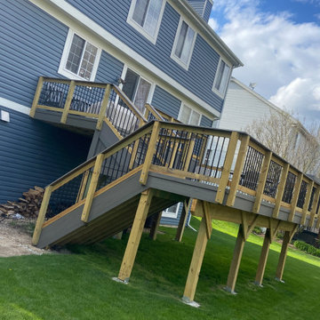 TimberTech Silver Maple Deck with Aluminum Pickets in Cary, IL