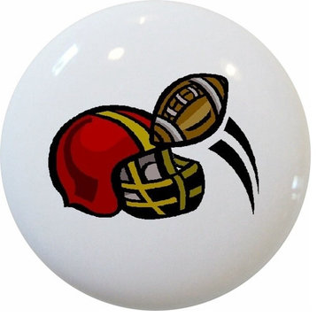 Football Helmet Ceramic Knob