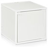 Way Basics Box Storage Cube Stackable, White