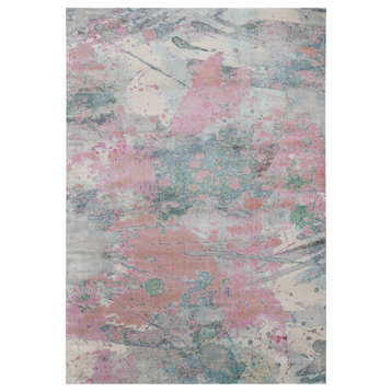 Safavieh Lillian Lln381A Contemporary Rug, Ivory and Pink, 8'0"x10'0"