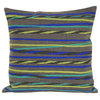 Twist Stripe Grey Cool 20" Square Indoor Outdoor Pillow
