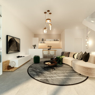 Massy - Rénovation maison mitoyenne - l'atelier contemporaine