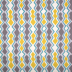 Clueit Webb Interiors Printed Fabric Collection - Mzuri Emerald - Curtain Fabric