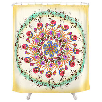 Mandala Mint Shower Curtain