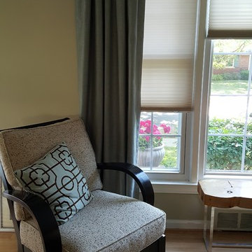 Contemporary Kitchen & Window Treatments