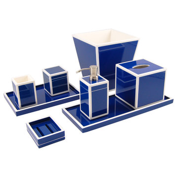 True Blue and White Lacquer Canister