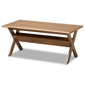 caspar walnut wood coffee table