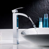 ANZZI Accent Series Deco-Glass Vessel Sink with Key Faucet, Faucet: Polished Chr