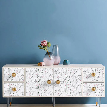 Modern Rural Floral Multi-color 17.7″W x 19.6′L Peel and Stick Wallpaper