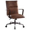 ACME Jairo Executive Office Chair With Lift, Vintage Chocolate Top Grain Leather