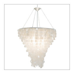Worlds Away Capiz Shell 30 - Chandeliers