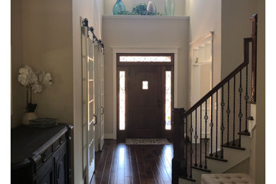 Entryway - farmhouse entryway idea in Raleigh