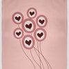 60 x 80 in Love is in the Air Valentine's Throw Blanket, Pink
