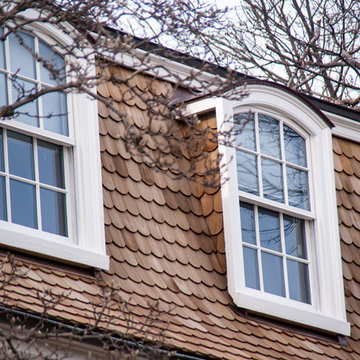 Cedar Shake Shingles with Copper Flashings