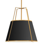 Dainolite - Dainolite TRA-304P-GLD-WH Trapezoid, 4-Light Trapezoid Pendant - TRA-304P-GLD-WH4 Light Trapezoid Pendant available in multiple fiTrapezoid 4 Light Tr GoldUL: Suitable for damp locations Energy Star Qualified: n/a ADA Certified: n/a  *Number of Lights: 4-*Wattage:100w E26 Medium Base bulb(s) *Bulb Included:No *Bulb Type:E26 Medium Base *Finish Type:Gold