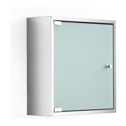 Pika 51570.81 Square Frosted Glass Medicine Cabinet - Medicine Cabinets