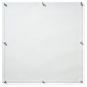 40"x40" Double Panel Acrylic Frame For 36"x 36" Scarf Or Art, Silver Hardware