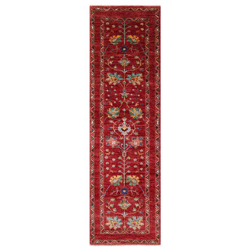 2' 9" X 9' 7" Runner Persian Tabriz Hand Knotted Wool Rug - Q16692