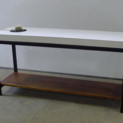 Succulent concrete table - Buffets And Sideboards