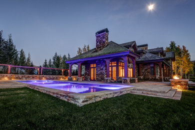Pool - rustic pool idea in Denver