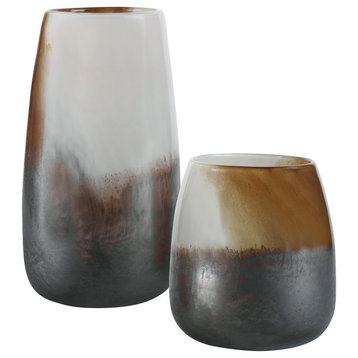 Desert Wind Glass Vases, S/2