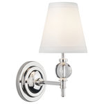 Robert Abbey - Robert Abbey 3314 One Light Wall Sconce The Muses Lead Crystal w/ Silver Plated - One Light Wall Sconce