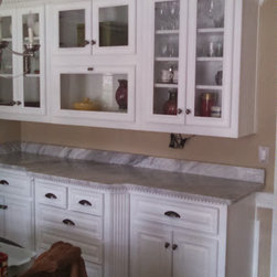 9ft buffet with marble top - Buffets And Sideboards