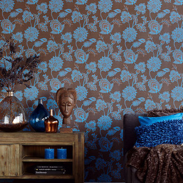Danfi Brown Jacobean Wallpaper