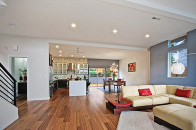 Family room - modern family room idea in Orange County