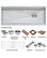 Ruvati 45" Workstation Kitchen Sink Undermount Stainless Steel, RVH8333