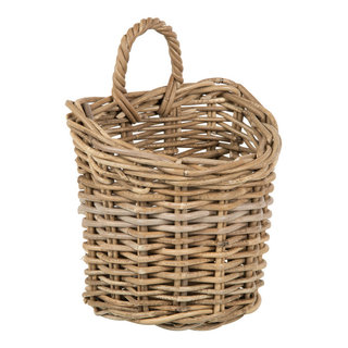 Kobo Rattan Wall Basket, Small