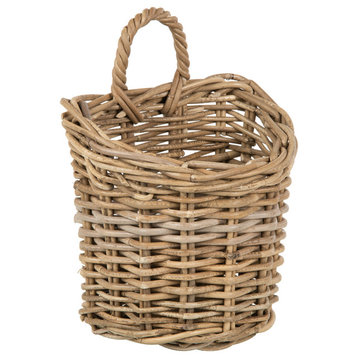 Kobo Wall Basket, Small, Gray and Brown