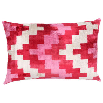 Canvello Handmade Red Throw Pillows For Couch 16x24 in