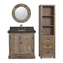 Abel 36 inch Rustic Single Sink Bathroom Vanity - Bathroom Vanities And Sink Consoles