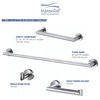 Transolid Turin 18" Grab Bar, Brushed Stainless