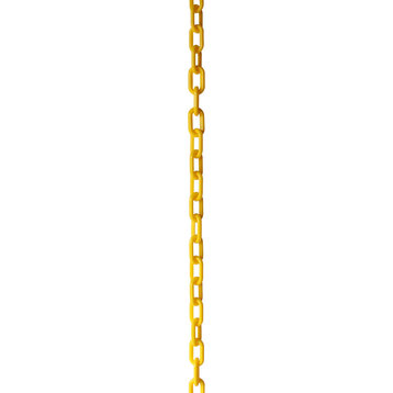 Plastic Standard Link Barrier Chain, Various Finishes, 2 Sizes, Yellow, U35