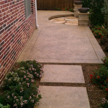 Concrete Brushed Stamped Stained