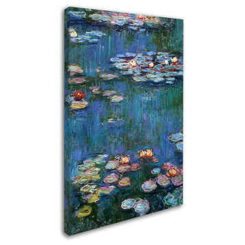 'Waterlilies Classic' Canvas Art by Claude Monet