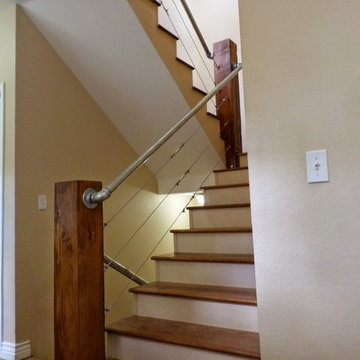 Custom Steel & Cable Railing Staircase