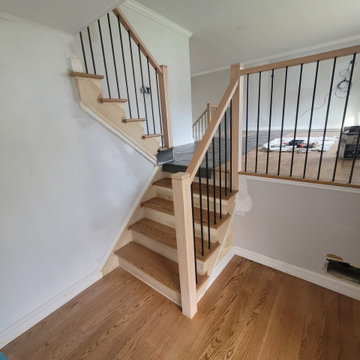 Wood And Metal Indoor Railings