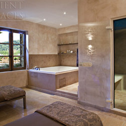 Master Bathrooms Tiles and  Antique Limestone - Showerheads And Body Sprays