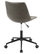 Lumisource Duke Task Chair, Black Metal Base, Gray PU Leather, Orange Stitching