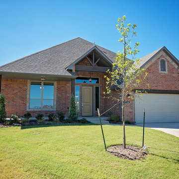 Brick Home with Wood Columns on Front Porch