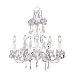 Lavander and White Flower Garden Chandelier - Chandeliers