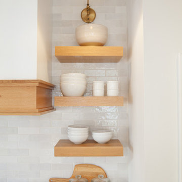 Transitional Kitchen Featuring Rift Cut Oak Accents
