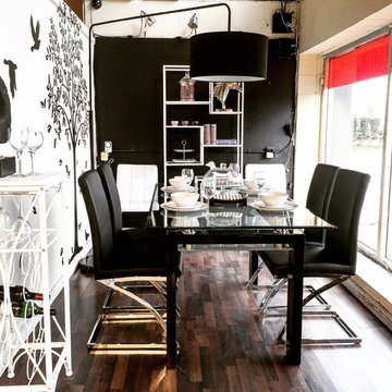 A Simple yet Modern Black and White Dining Space